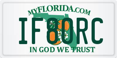 FL license plate IF80RC