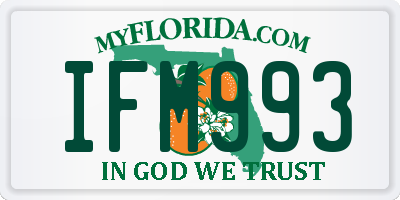 FL license plate IFM993