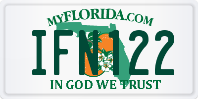 FL license plate IFN122