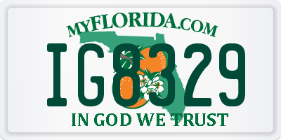 FL license plate IG8329