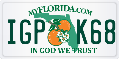 FL license plate IGPK68