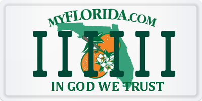 FL license plate IIIIII