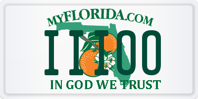 FL license plate IIIOO