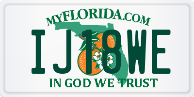 FL license plate IJ18WE