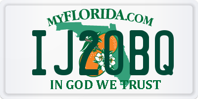 FL license plate IJ2OBQ