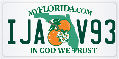 FL license plate IJAV93