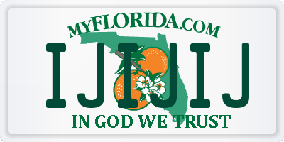 FL license plate IJIJIJ