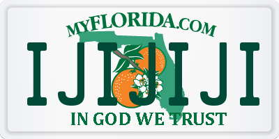 FL license plate IJIJIJI