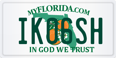 FL license plate IK06SH