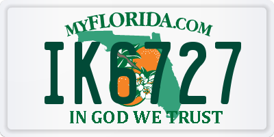 FL license plate IK6727