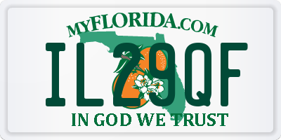 FL license plate IL29QF