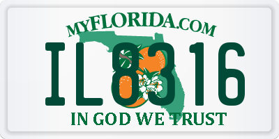 FL license plate IL8316
