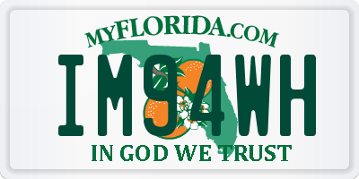 FL license plate IM94WH