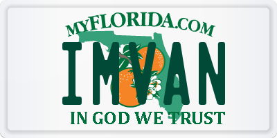 FL license plate IMVAN