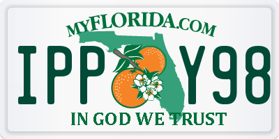 FL license plate IPPY98