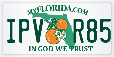 FL license plate IPVR85