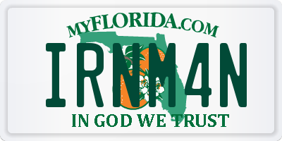 FL license plate IRNM4N