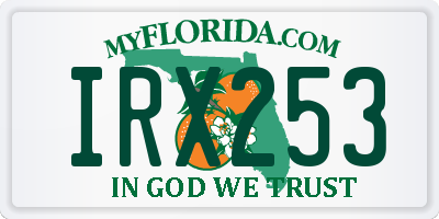 FL license plate IRX253