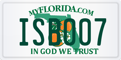 FL license plate ISB007