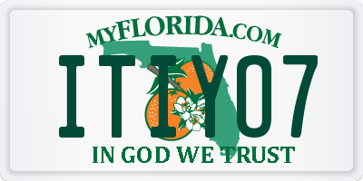 FL license plate ITIYO7