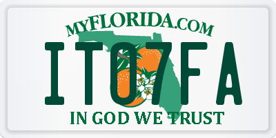 FL license plate ITO7FA