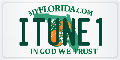 FL license plate ITUNE1