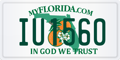 FL license plate IU1560