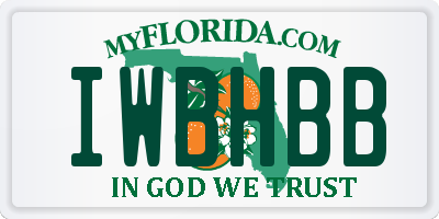 FL license plate IWBHBB