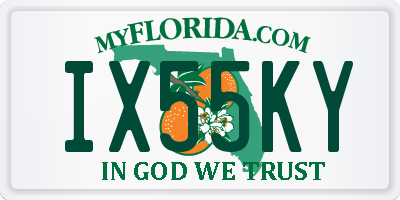 FL license plate IX55KY