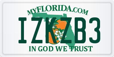 FL license plate IZKZB3