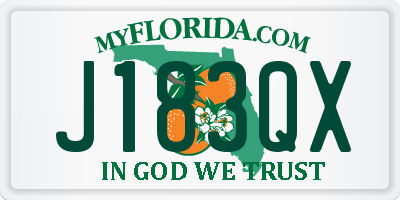 FL license plate J183QX