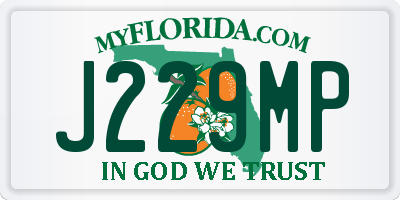 FL license plate J229MP