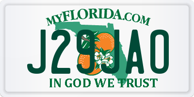 FL license plate J29JAO