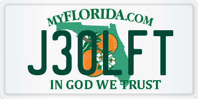 FL license plate J30LFT