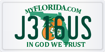 FL license plate J316US