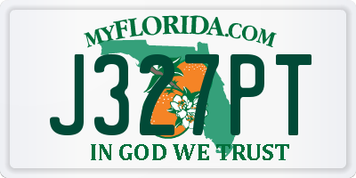 FL license plate J327PT