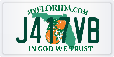 FL license plate J417VB