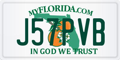 FL license plate J57PVB