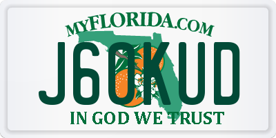 FL license plate J60KUD