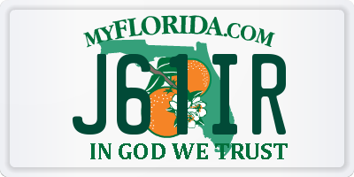 FL license plate J61IR