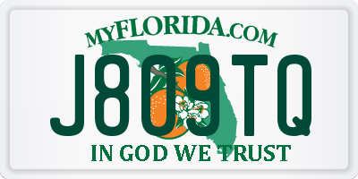 FL license plate J809TQ