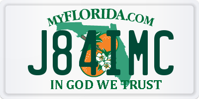 FL license plate J84IMC