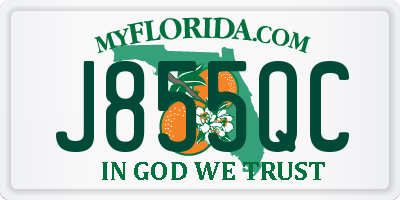 FL license plate J855QC