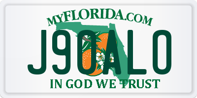 FL license plate J90ALO