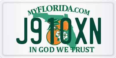 FL license plate J91OXN