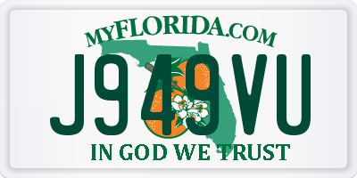 FL license plate J949VU