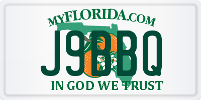 FL license plate J9BBQ