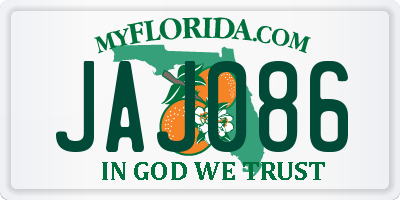 FL license plate JAJ086