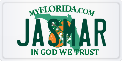 FL license plate JASMAR