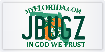 FL license plate JBUGZ